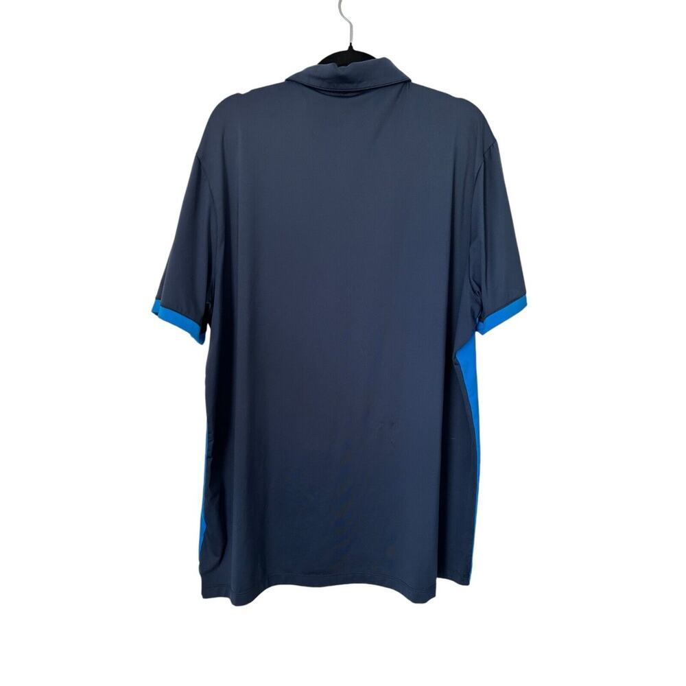 Nike Golf Dri Fit Shirt Men’s XL Standard Fit Blue Dark Blue Color Block Polo - Picture 3 of 11